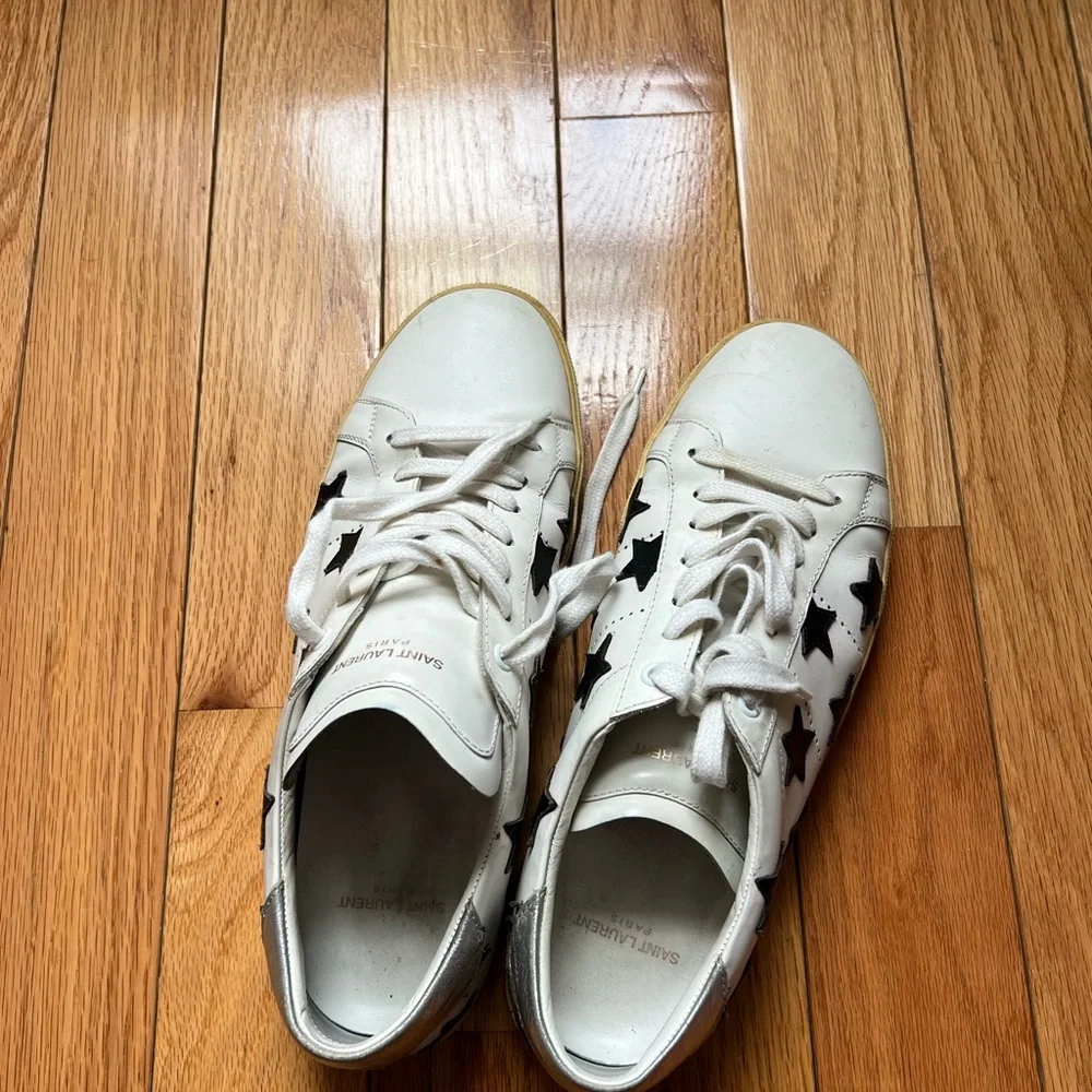 Saint Laurent Leather SL/06 Low top star sneakers - Picture 3 of 5
